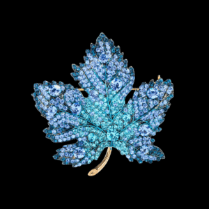 AVELIA Blue Maple Leaf Brooch