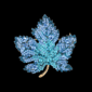 AVELIA Blue Maple Leaf Brooch