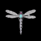 AVELIA Crystal Dragonfly Brooch