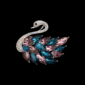 AVELIA Crystal Swan Brooch