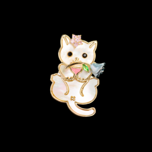 AVELIA Gold Cat Brooch