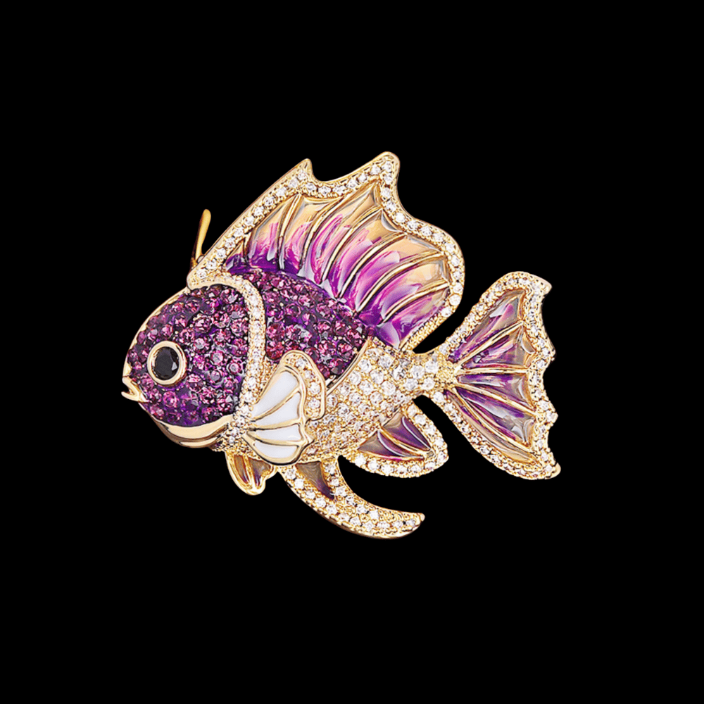 AVELIA Gold Hattie Carnegie Fish Brooch