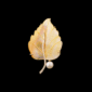 AVELIA Gold Leaf Brooch