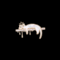 AVELIA Gold Mother of Pearl Cat Brooch