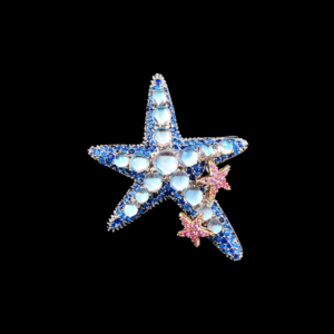 AVELIA Blue Enamel Starfish Brooch