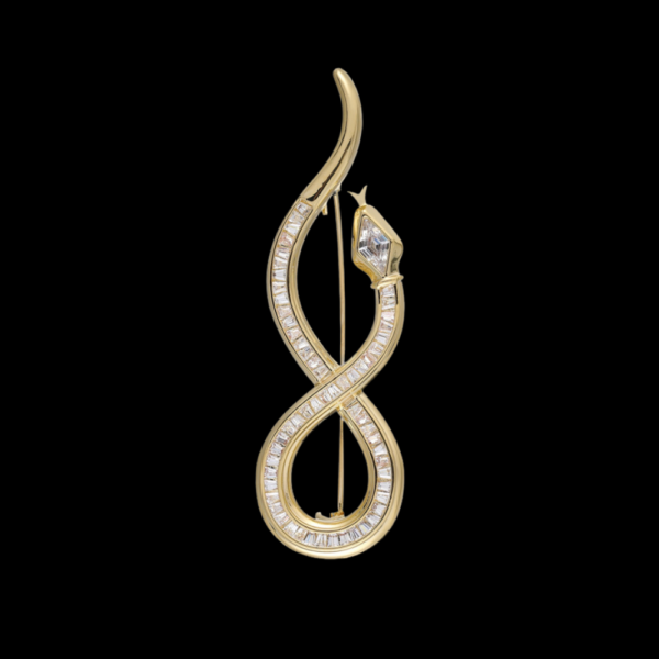 AVELIA Gold Snake Brooch