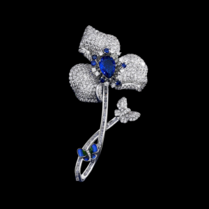 AVELIA Blue Bloom Butterfly Brooch